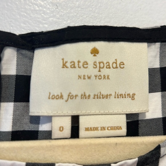 Kate Spade Gingham dress, size 0, great condition - Picture 3 of 4